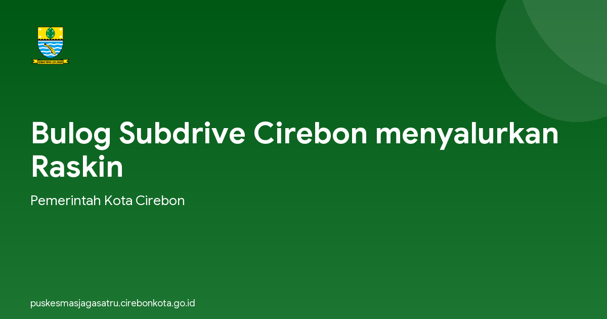 Bulog Subdrive Cirebon menyalurkan Raskin