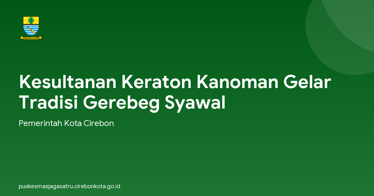 Kesultanan Keraton Kanoman Gelar Tradisi Gerebeg Syawal