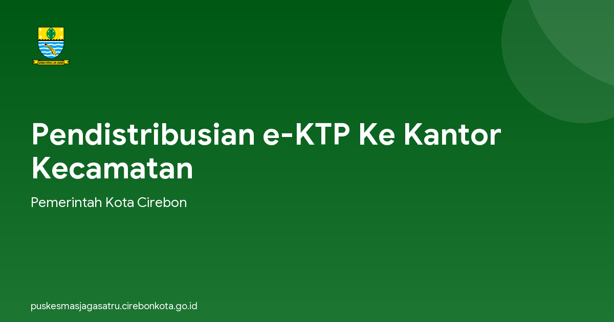 Pendistribusian e-KTP Ke Kantor Kecamatan