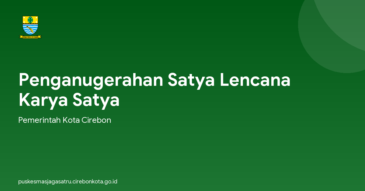Penganugerahan Satya Lencana Karya Satya