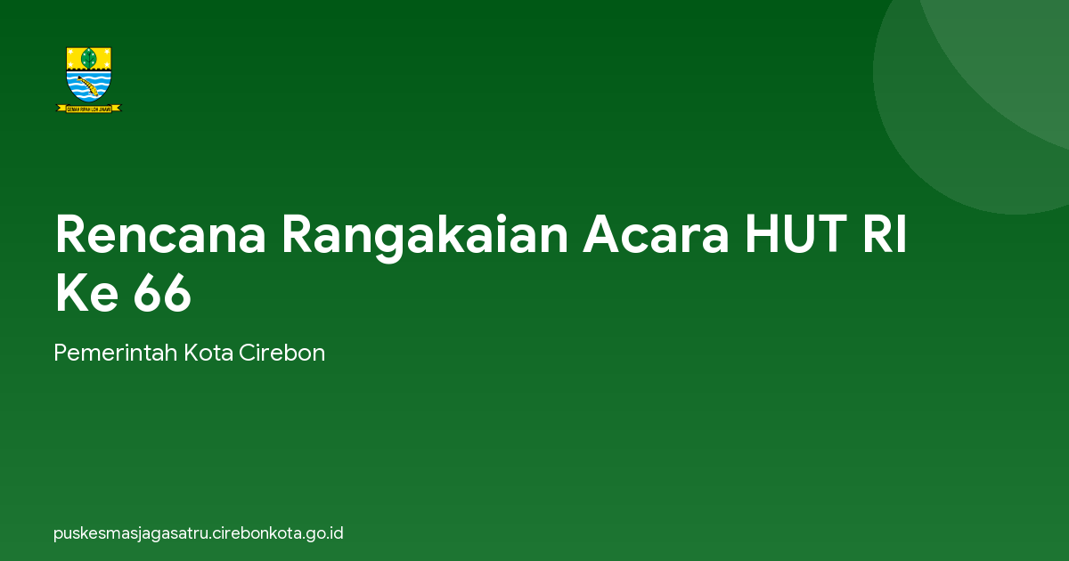 Rencana Rangakaian Acara HUT RI Ke 66