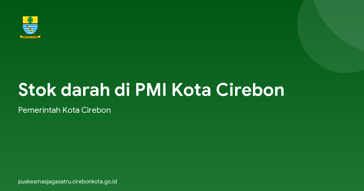 Stok darah di PMI Kota Cirebon